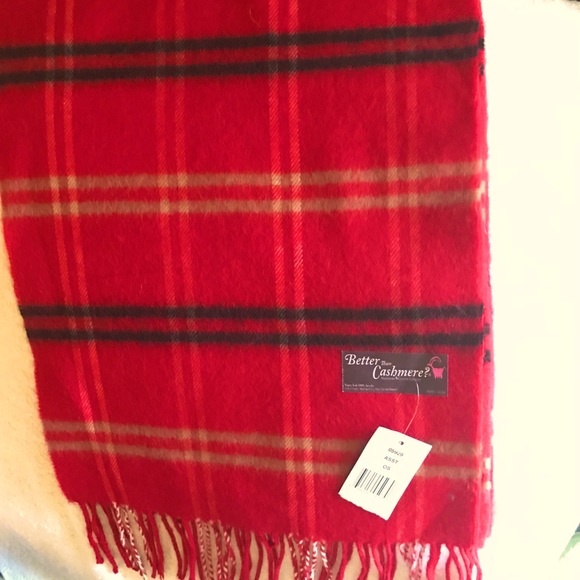 Better than cashmere Accessories - NWT  Better than Cashmere Red black tan scarf